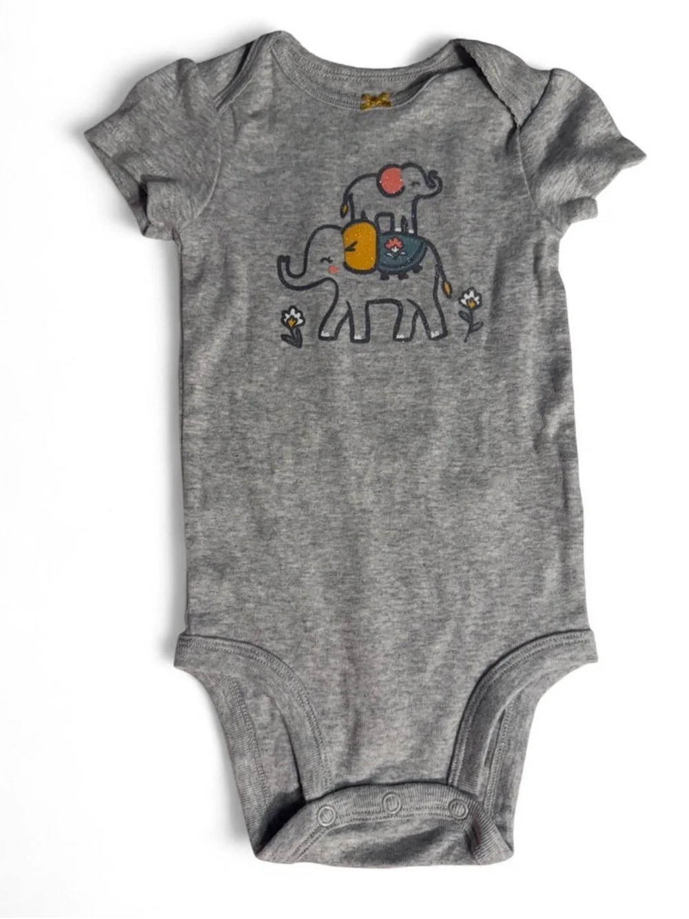 (825-7) Carter’s Baby Girl Short Sleeve Onesies Lot 6-Pack - NWOT Size 6 Months
